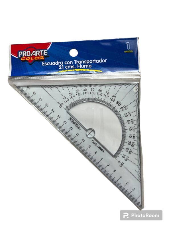Escuadra con transportador 21 cm PROARTE