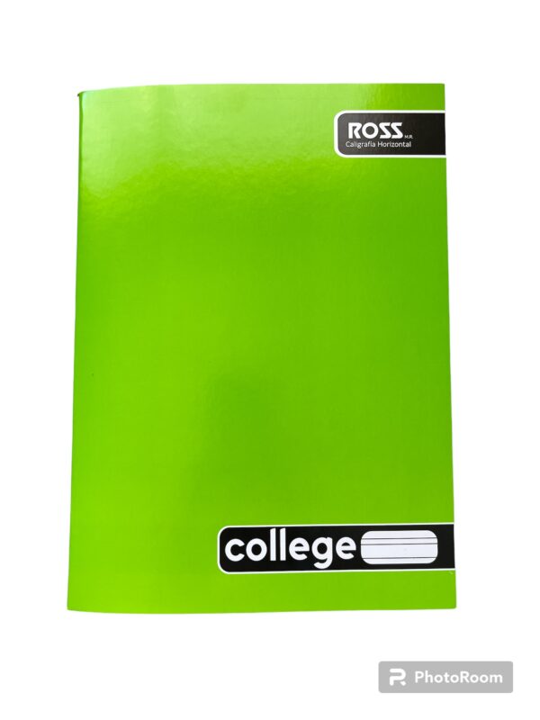 Cuaderno college 80 hojas caligrafía horizontal ROSS
