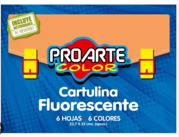 Est. cartulina fluorescente 6 colores