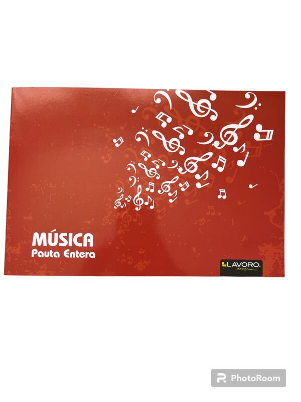Cuaderno de música Pauta Entera